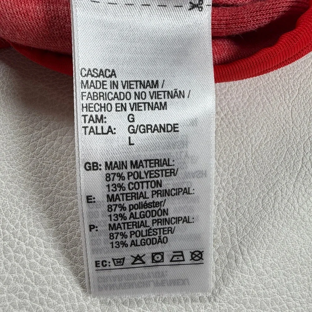 Adidas Spain National Team Full Zip Football Jacket Mens Large Red ESPAÑA